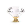 6-Piece Crystal Diamond Drawer Knob Set with Silver/Gold Base view 1