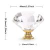 6-Piece Crystal Diamond Drawer Knob Set with Silver/Gold Base view 2