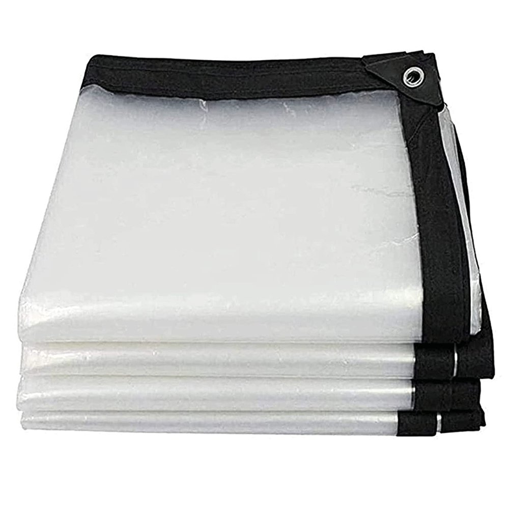 RURGLY 2 x 8 m Transparent Waterproof PE Tarp