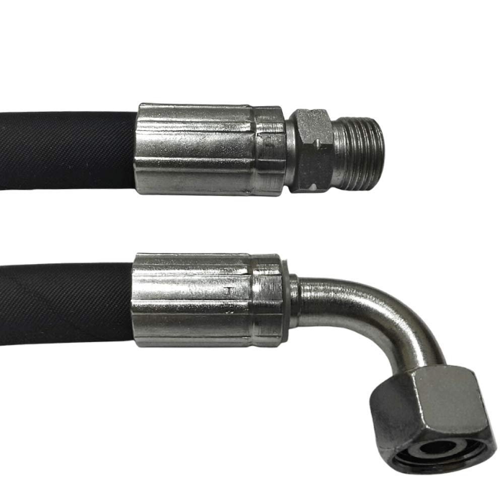 Hydraulic Hose 10L, 9,200 mm, 2SN DN8, M16x1.5, CEL-DKOL90, 350 bar
