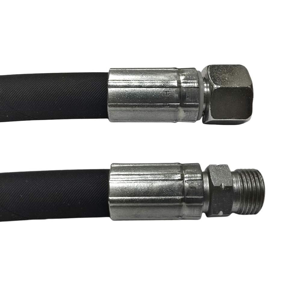 Hydraulic Hose 10L, 400 mm, 1SN DN8, M16x1.5, DKOL–CEL, 215 bar