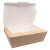 50 Kraft Paper Lunch Boxes, 600 ml Takeaway Food Containers view 1