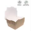 50 Kraft Paper Lunch Boxes, 600 ml Takeaway Food Containers view 2