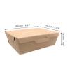 50 Kraft Paper Lunch Boxes, 600 ml Takeaway Food Containers view 3