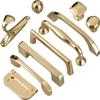 ZESLIV Gold Zinc Alloy Cabinet Handles, 128 mm Hole Spacing view 1