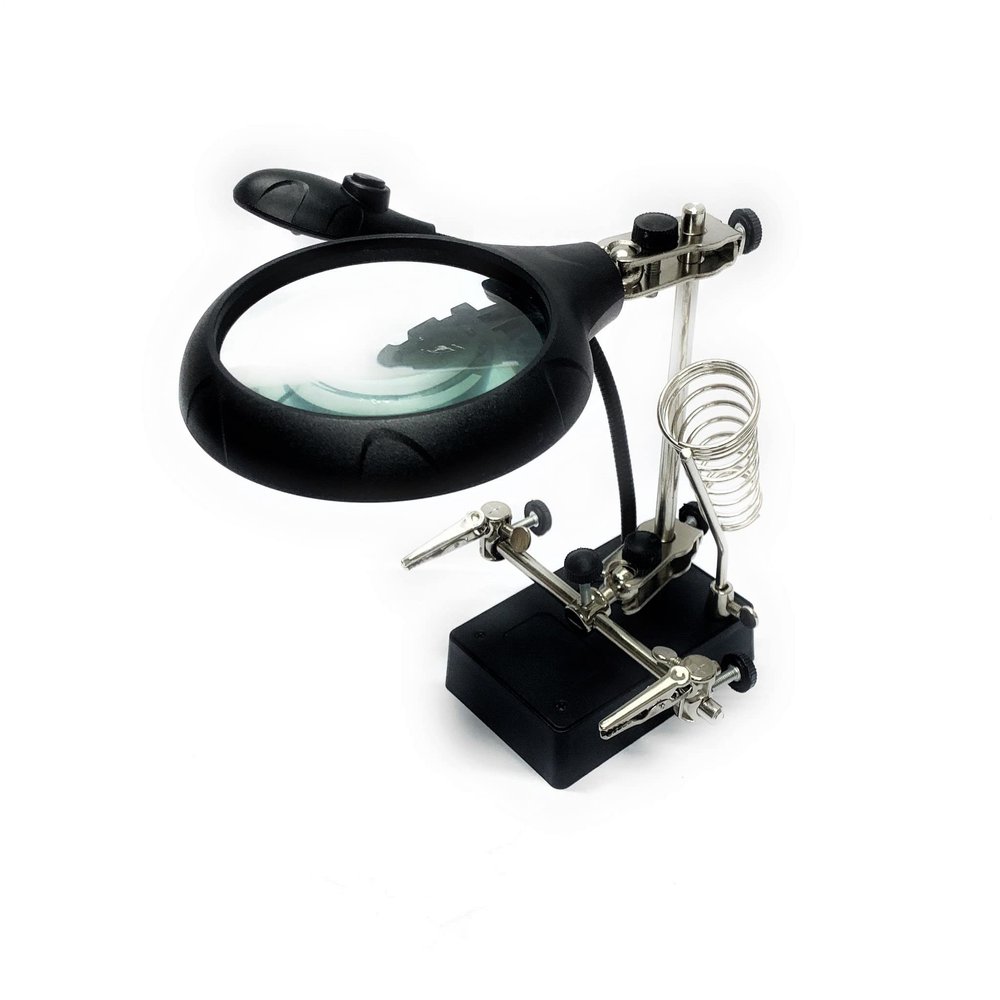 LEOFLA Magnifying Lens with LED Light and Helping Hands