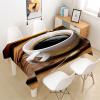 Himlaya Waterproof Washable Tablecloth, Brown Wood Grain, 140 x 260 cm view 1