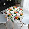 Hiseng Round Printed Tablecloth, Tropical Flowers, Water-Resistant Polyester, Washable, 200 cm view 3