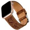 Falandi Leather Watch Band for Apple Watch, 40 mm, 38 mm, 44 mm, 42 mm, Retro Pattern, Classic Replacement Band for iWatch, Men and Women, Series SE 6, 5, 4, 3, 2, 1 (Retro Brown, 40 mm/38 mm) view 1