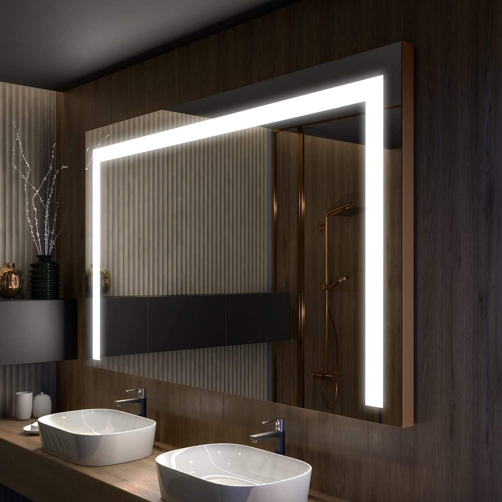 Artforma LED Bathroom Mirror with Lighting, 120 x 100 cm, Made to Order, Frameless