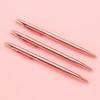 LONGKEY 3-Pack Slim Rose Gold Ballpoint Pens, Black Ink, 1 mm view 4
