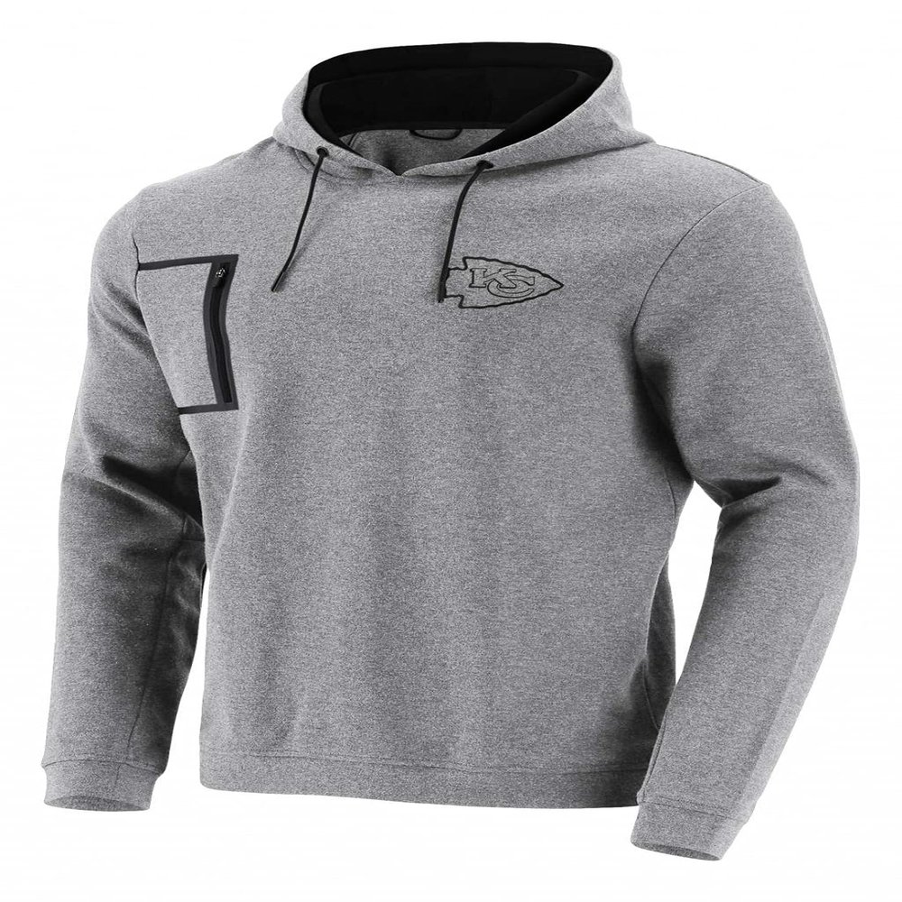 Fanatics NFL Kansas City Chiefs Mono Premium Graphic Hoodie, Gray, XXL