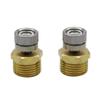 90° Fan-Shaped Brass Mist Nozzles, 3/16" Thread, Low-Pressure Garden Irrigation, 2-Pack view 1