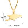 LIUZIXI Hispaniola Island Map Pendant Necklace, Gold view 2