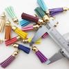 100-Piece 38 mm Suede Tassel Set for DIY Charms, Blue/KC Gold view 2