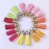100-Piece 38 mm Suede Tassel Set for DIY Charms, Blue/KC Gold view 3