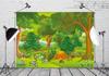 BELECO 8 x 6 ft Fairy-Tale Forest Fabric Backdrop with Flowers and Mushrooms view 1