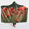 YUNHOME Hooded Blanket, Mountain Snow Design, 150 x 130 cm view 1