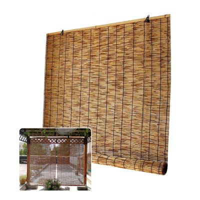 DLLY Indoor Bamboo Roll-Up Blinds, Natural Reed Curtain, Vintage Roman Shades, 50–150 cm Wide