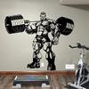 QIANGTOU Gym Barbell Fitness Wall Sticker, Vinyl Decor, 65 x 54 cm view 1