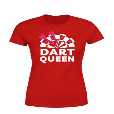 Dart & Dartboard Queen Women's T-Shirt, Red, X-Small
