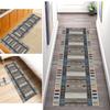 ZDOHMij Gray Hallway Runner Rug 80 x 450 cm, Non-Slip, Washable Polyester view 1