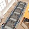 ZDOHMij Gray Hallway Runner Rug 80 x 450 cm, Non-Slip, Washable Polyester view 2
