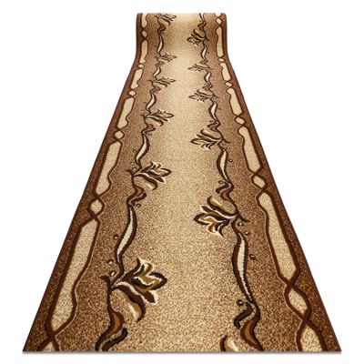 rugsx BCF KRZYS Runner for Hallway or Kitchen, Brown, 120 x 400 cm