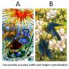 Self-Adhesive Privacy Window Film, Colorful Abstract Frosted Glass, Reusable, 30 x 120 cm view 2