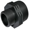AERZETIX C51986 Set of 2 Male-to-Male Screw-In Reducers, 1 1/4" x 2", Plastic, PN 6 bar view 2