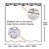 Enhome Waterproof Polyester Shower Curtain with Hooks, 3D Green Leaves, 90 x 180 cm view 2