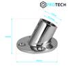PROTECH 1-Pc. 60° Round Railing Base, A4 Stainless Steel, 22 mm ID view 3