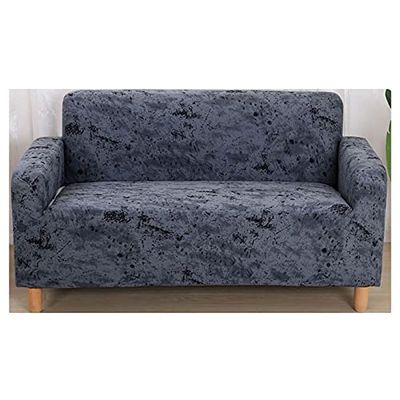 ZZDXW Stretch Sofa Slipcover for L-Shaped Sofas, 3-/2-/4-Seater, Floral Pattern