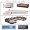 ZZDXW Stretch Sofa Slipcover for L-Shaped Sofas, 3-/2-/4-Seater, Floral Pattern view 3