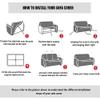 ZZDXW Stretch Sofa Slipcover for L-Shaped Sofas, 3-/2-/4-Seater, Floral Pattern view 4