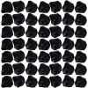 50 Black 4D Satin Ribbon Rose Fabric Flowers, 3.6 cm view 1