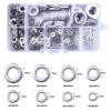 Stainless Steel Flat Washers and Lock Washers, M2–M12, 360/800-Piece Set view 2