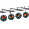 Round Shower Curtain Hooks, 12-Pack, Stainless Steel, Pumpkin Candy view 2