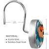 Round Shower Curtain Hooks, 12-Pack, Stainless Steel, Pumpkin Candy view 3