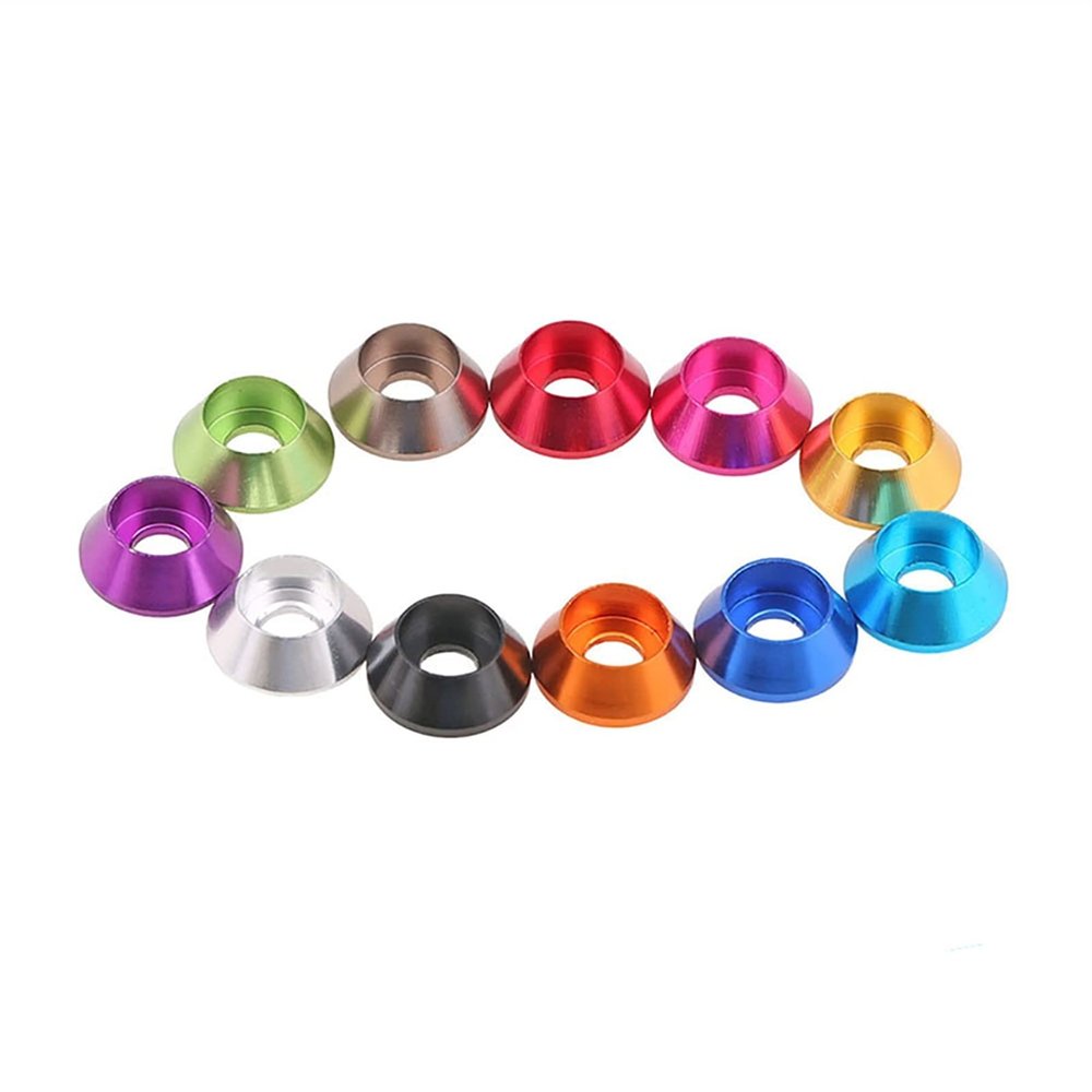 Mdingbao Flat Washers M2–M6, Colorful Anodized Aluminum, 20 Pieces