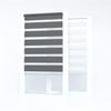 Market-Alley No-Drill Double Roller Blind, Clamp-Fit, Light-Filtering & Blackout, Graphite, 130 x 150 cm view 1