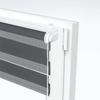 Market-Alley No-Drill Double Roller Blind, Clamp-Fit, Light-Filtering & Blackout, Graphite, 130 x 150 cm view 2