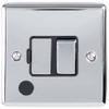 13A DP Switched Fused Spur & Flex Outlet, Chrome/Black Trim view 1