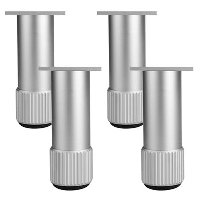 LOVEM Adjustable Cabinet Legs, Silver, 6–40 cm, 4-Piece Set