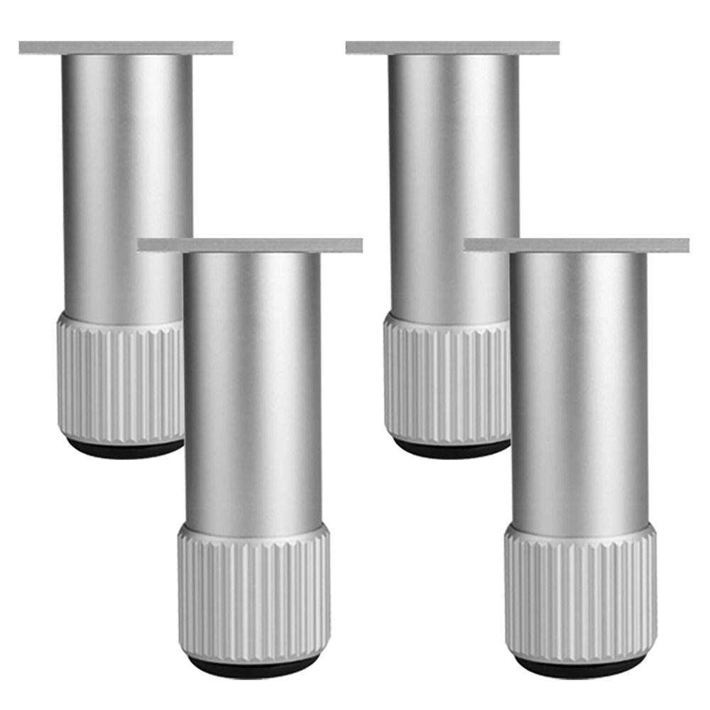LOVEM Adjustable Cabinet Legs, Silver, 6–40 cm, 4-Piece Set