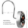 Round Shower Curtain Hooks, 12-Pack, Rust-Resistant Stainless Steel, Roller Glide Rings, Cartoon Halloween Decor view 3