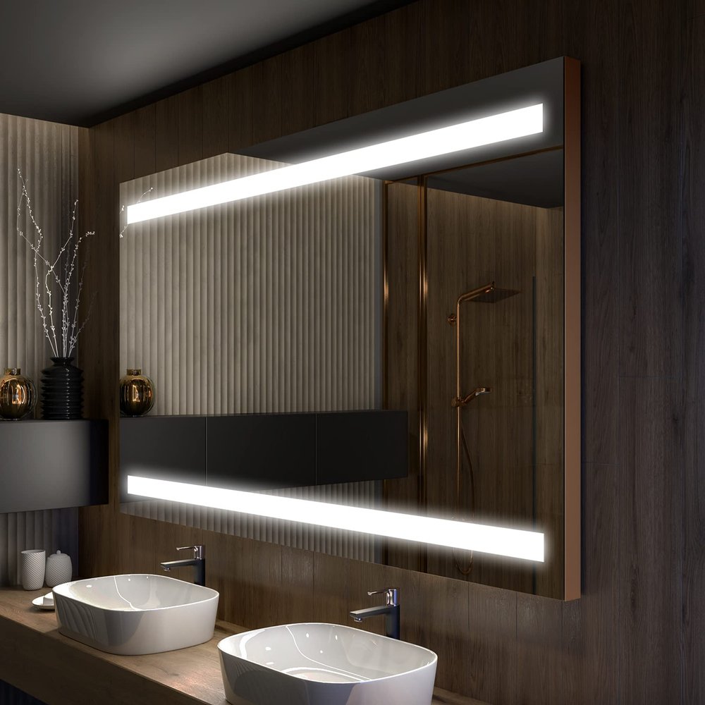 Artforma LED Bathroom Mirror with Frame, 160 x 60 cm, Made to Order