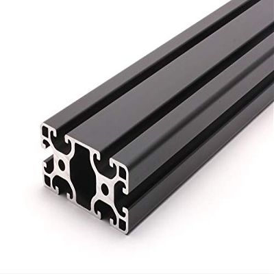 Black Aluminum Profile 40x80L, I-Type Slot 8, Light, 2390 mm
