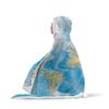 YUNHOME Hooded Blanket, Double-Layer Plush, 3D Digital Retro Map Print, 150 x 200 cm view 3