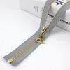 2/5 Pcs 15–70 cm #3 Metal Open-End Zipper with Gold Teeth for Sewing Bags, Purses, Down Jackets and Skirts, Gray, 5 Pcs, 25 cm - Clo view 1